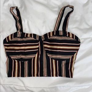 Stripped Cropped Top